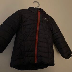 Pacific Trail Black Puffer Jacket with Red Zipper